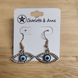 Gold Evil Eye Earrings
